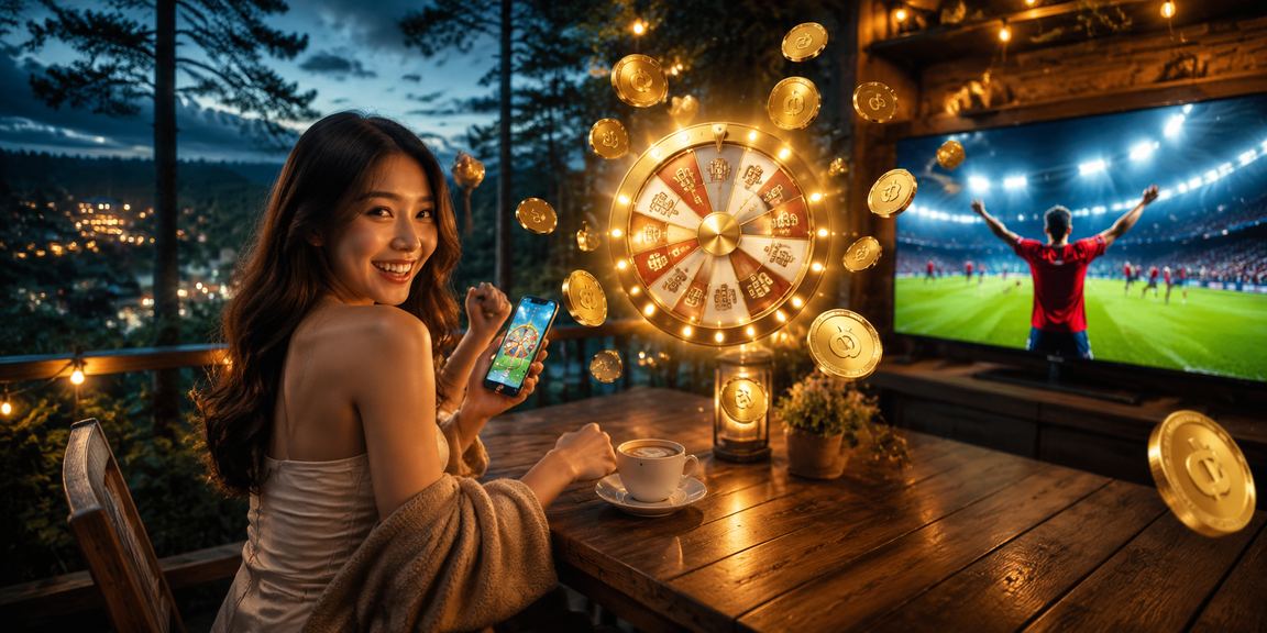 Người dùng tại Đà Lạt ngồi quán cà phê xem kèo trận đấu trực tuyến trên điện thoại buổi tối