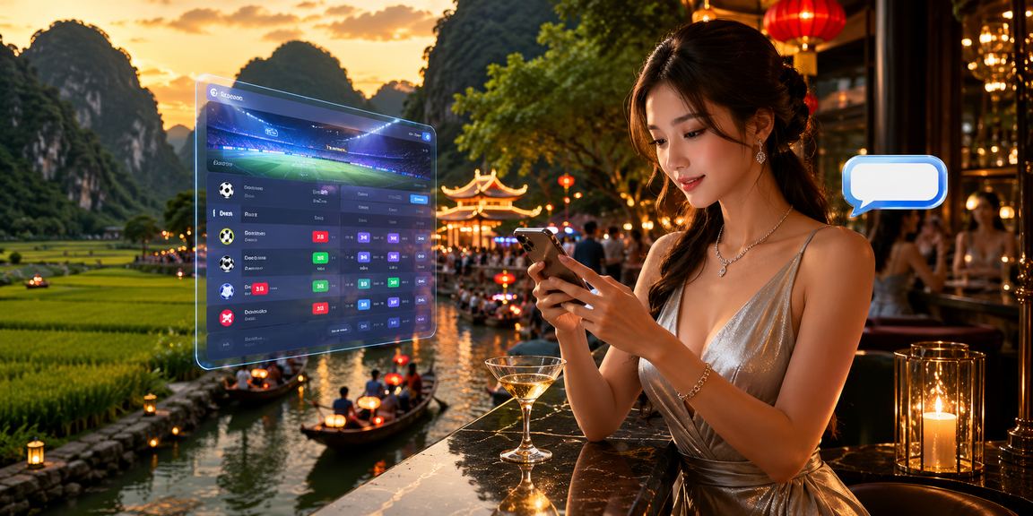 Người chơi trải nghiệm casino mobile tại lễ hội Ninh Bình
