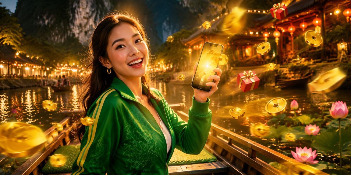 Quang cảnh chợ đêm Ninh Bình với người dùng xem thống kê phân tích kèo trên điện thoại